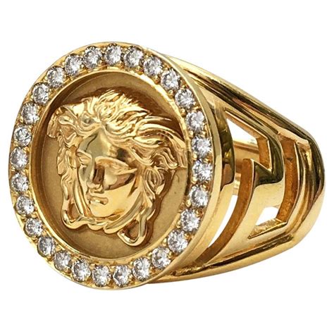 versace golden ring|versace ring real gold.